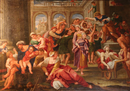 Annibale Carracci(1560-1609), Scuola di - Elemosina di san Rocco