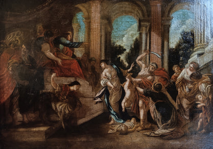 Tableau ancien de l'atelier de Charles Antoine Coypel (1694-1752) - Le Jugement de Salomon
