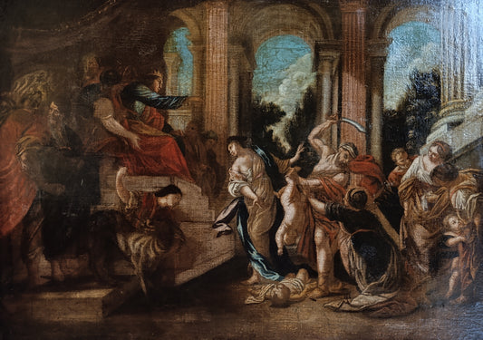 Tableau ancien de l'atelier de Charles Antoine Coypel (1694-1752) - Le Jugement de Salomon