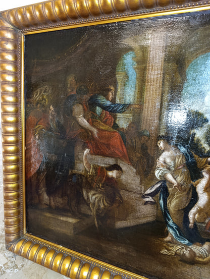 Tableau ancien de l'atelier de Charles Antoine Coypel (1694-1752) - Le Jugement de Salomon