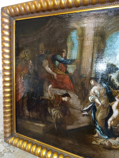 Tableau ancien de l'atelier de Charles Antoine Coypel (1694-1752) - Le Jugement de Salomon