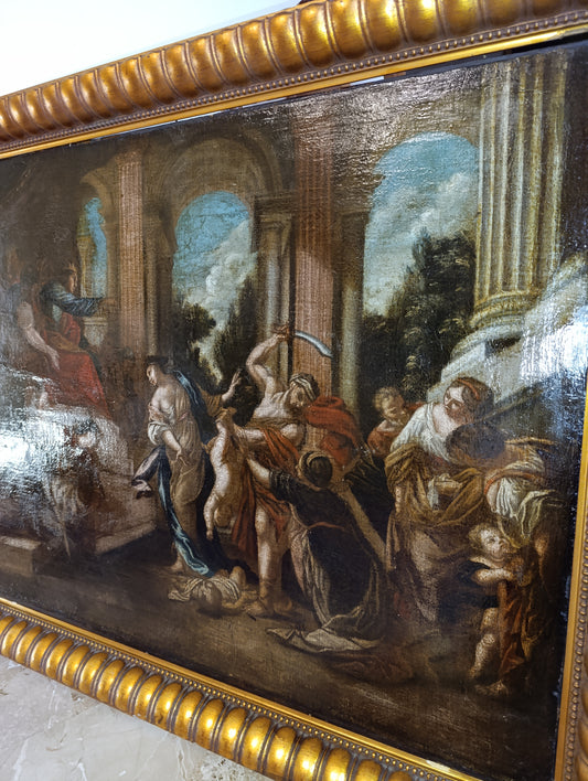 Tableau ancien de l'atelier de Charles Antoine Coypel (1694-1752) - Le Jugement de Salomon