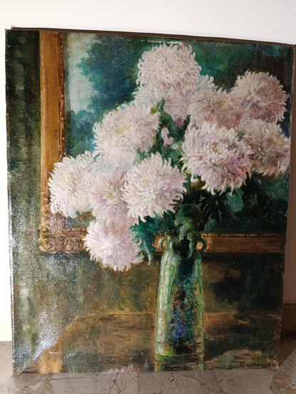 Ecole hollandaise du début du XXe siècle - Nature morte aux fleurs