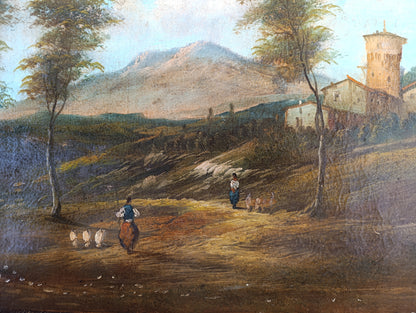 Peinture ancienne, École d'Italie du Nord du début du XIXe siècle - Paysage