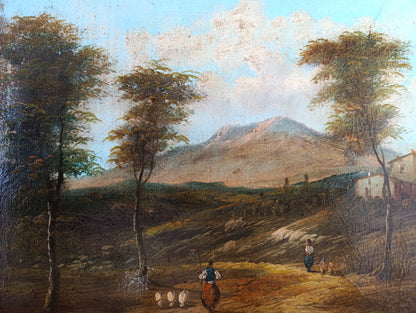 Peinture ancienne, École d'Italie du Nord du début du XIXe siècle - Paysage