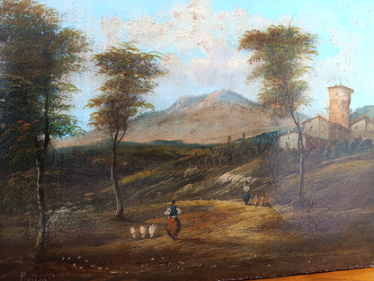 Peinture ancienne, École d'Italie du Nord du début du XIXe siècle - Paysage