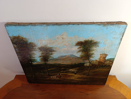 Peinture ancienne, École d'Italie du Nord du début du XIXe siècle - Paysage