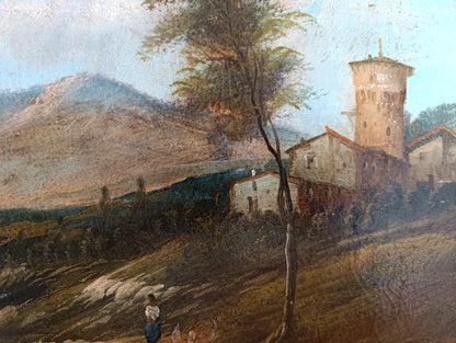 Peinture ancienne, École d'Italie du Nord du début du XIXe siècle - Paysage