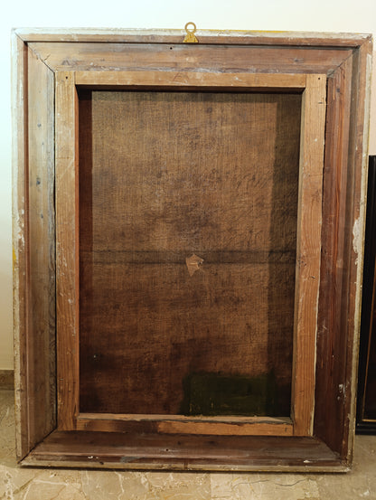 Dipinto antico, Scuola italiana(XVIII)- Scena galante