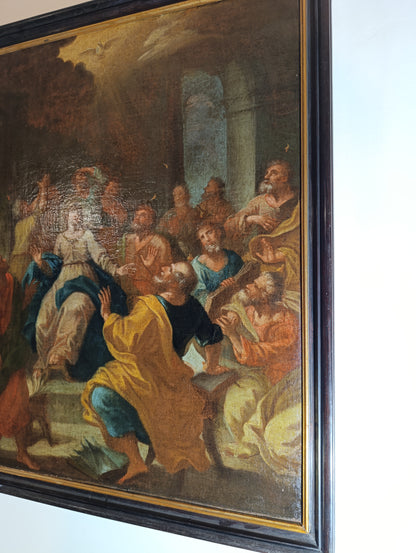 Ecole italienne (XVII) - Descente du Saint-Esprit sur les Apôtres