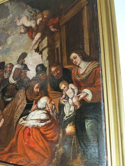 Pierre Paul Rubens (1577-1640), Ecole de - Adoration des Rois Mages