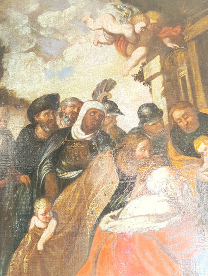 Pierre Paul Rubens (1577-1640), Ecole de - Adoration des Rois Mages