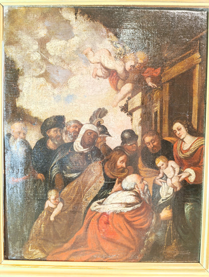 Pierre Paul Rubens (1577-1640), Ecole de - Adoration des Rois Mages