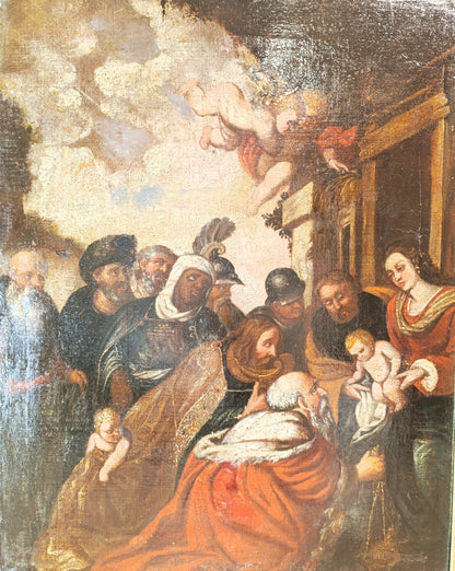 Pierre Paul Rubens (1577-1640), Ecole de - Adoration des Rois Mages