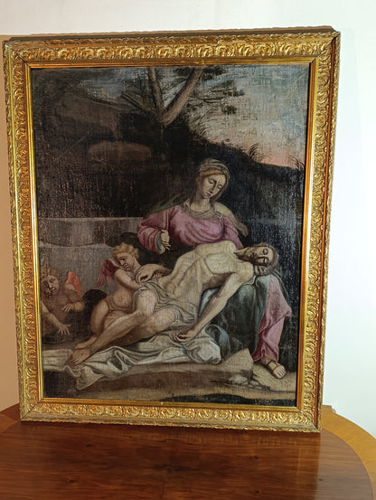 Peinture du XVe siècle - Pietà de l'école italienne