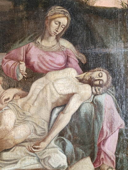 Peinture du XVe siècle - Pietà de l'école italienne