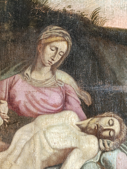 Peinture du XVe siècle - Pietà de l'école italienne