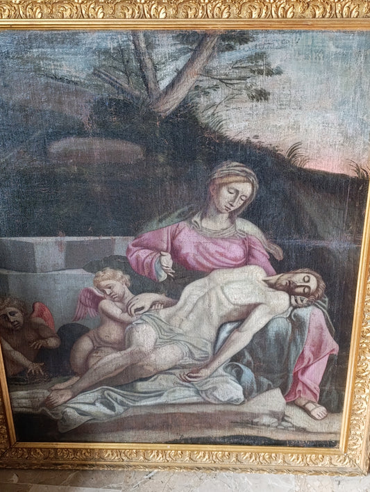 Peinture du XVe siècle - Pietà de l'école italienne