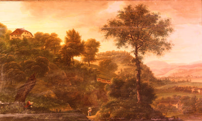 Antico dipinto-Jan Both (1618-1652), Circolo di - Paesaggio con figure