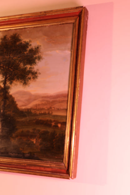 Antico dipinto-Jan Both (1618-1652), Circolo di - Paesaggio con figure