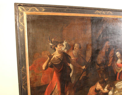 Antico dipinto-Trophime Bigot(1579-1650), Circolo di - Adorazione dei pastori