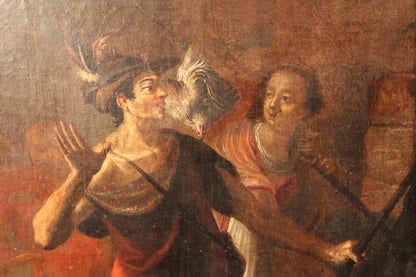 Antico dipinto-Trophime Bigot(1579-1650), Circolo di - Adorazione dei pastori