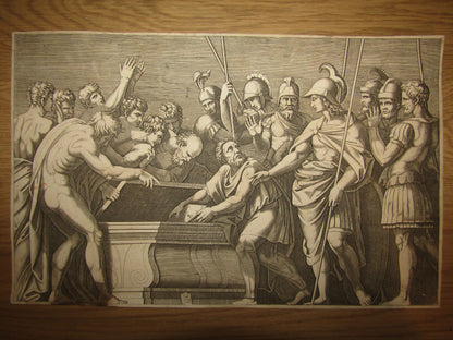 Gravure ancienne du 16ème siècle - Marcantonio Raimondi (1480ca.-1530ca.), par Raffaello