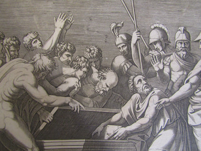 Gravure ancienne du 16ème siècle - Marcantonio Raimondi (1480ca.-1530ca.), par Raffaello