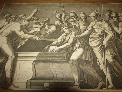Gravure ancienne du 16ème siècle - Marcantonio Raimondi (1480ca.-1530ca.), par Raffaello
