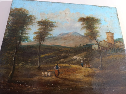 Ancient painting, Northern Italian School of the early nineteenth century - Landscape