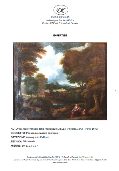 Francisque Millet (1642-1679) Landscape with Venus and Cupid